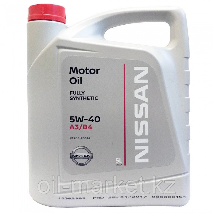 Моторное масло Ниссан / NISSAN MOTOR OIL SAE 5W-40 5L KE90090042