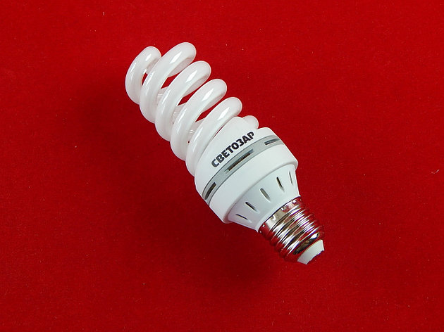 Энергосберегающая лампа СВЕТОЗАР 'ЭКОНОМ' спираль,цоколь E27(стандарт),Т3,яркий белый, фото 2