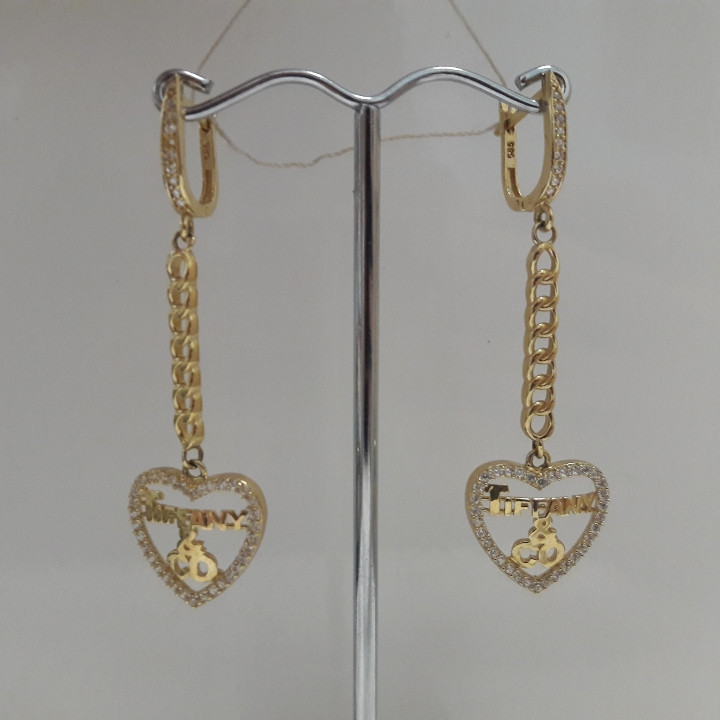 Серьги сердца Tiffany