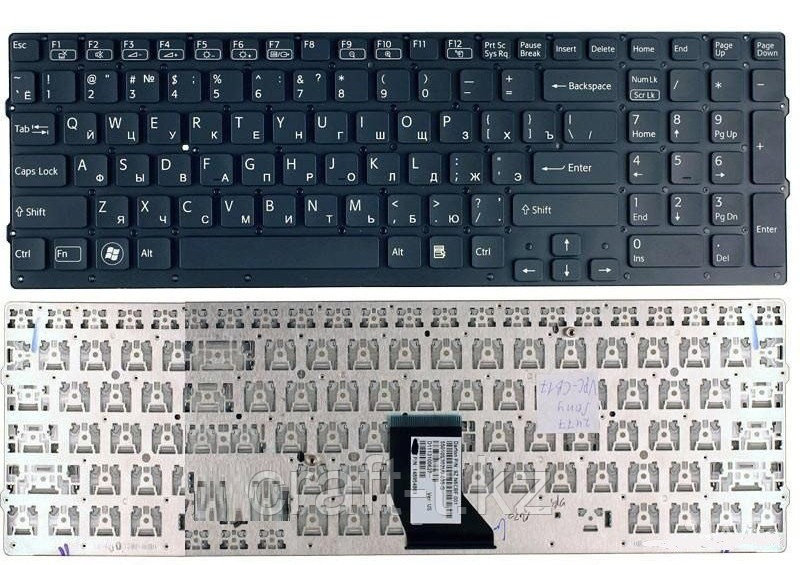 Клавиатура для ноутбука  Sony VPC-CB, RU, черная,  