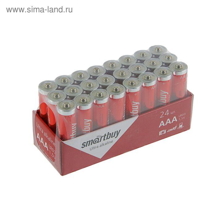 Батарейка алкалиновая Smartbuy Ultra, ААА, LR03-24BOX, 1.5В, бокс, 24 шт.