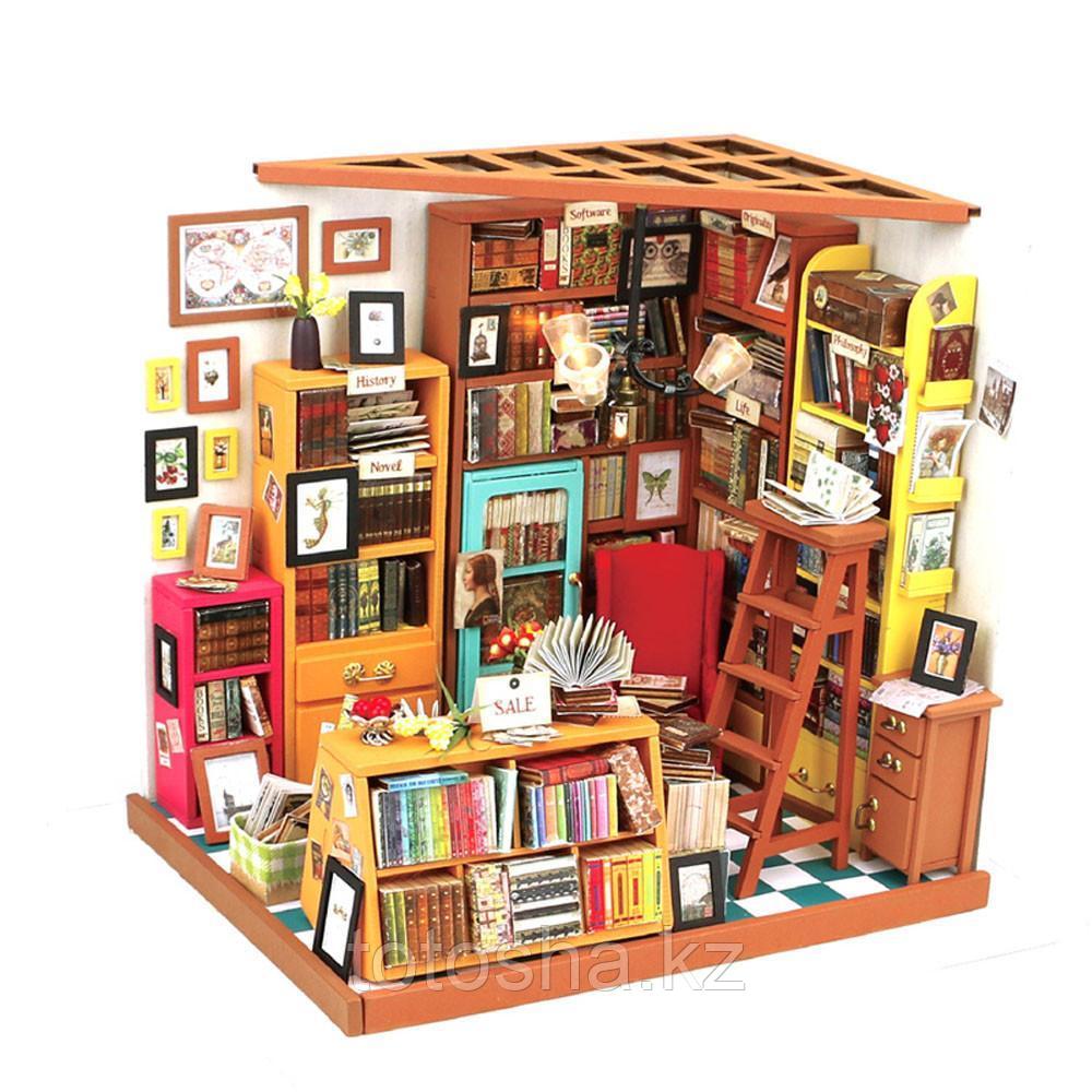 Румбокс Библиотека со светодиодной подсветкой Sam's study Diy House