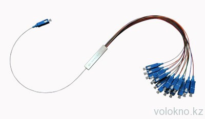 Оптический сплиттер PLC с делением 1*8 (коннекторы SC/APC)