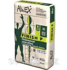ALINEX-ШПАТЛЕВКА ПОЛИМЕРНАЯ "FINISH P" 25 КГ., фото 1
