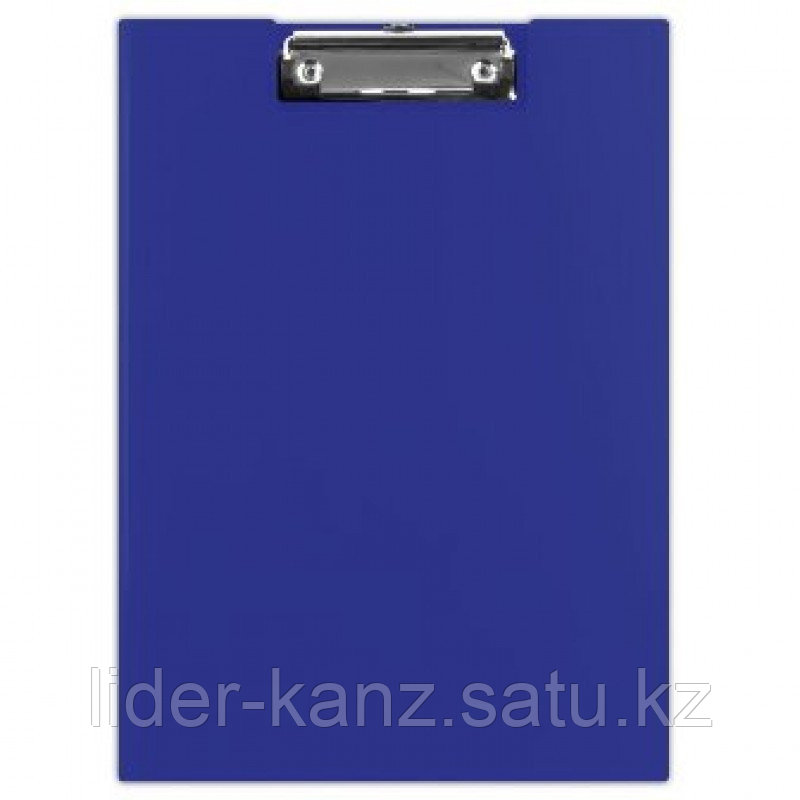 Папка-планшет А4, с верхним прижимом, пластик, темно-синяя Donau - фото 1 - id-p60055802