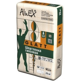 Шпатлевка AlinEX GLATT гипсовая, универсальная 25 кг