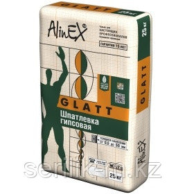 ALINEX-GLAT-(ГЛАТ) Гипсовая шпатлевка.25КГ, фото 2