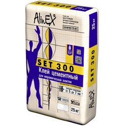 Клей плиточный "SET 301" 25 КГ, Alinex
