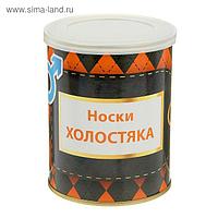 Носки в банке "Носки холостяка" (мужские, цвет черный)