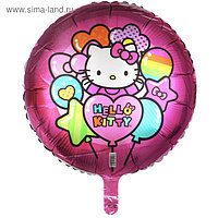 Шар фольгированный 18" Hello Kitty, радуга