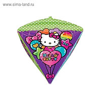 Шар фольгированный 17" Hello Kitty , 3D-алмаз