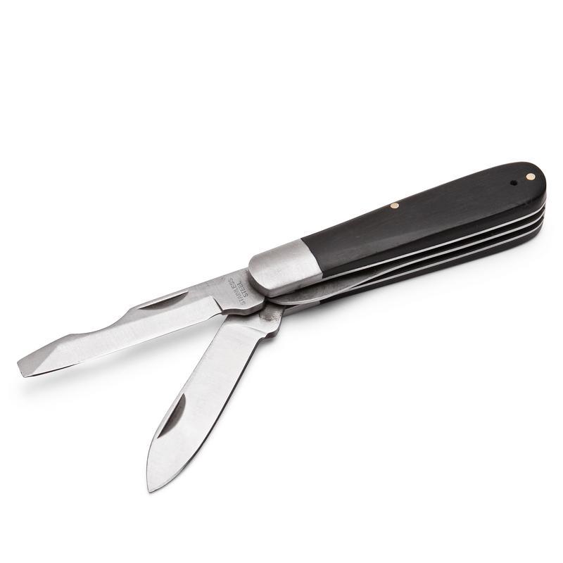 Нож монтерский малый складной с прямым лезвием и отверткой НМ-08 - фото 1 - id-p60180226