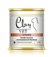 CLAN VET URINARY диетические консервы для кошек Профилактика МКБ 240г