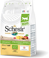 Schesir Bio сухой корм для кошек, домашняя птица 400г