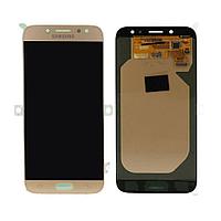 Дисплей Samsung Galaxy J7 (2017) SM-J730 Сервис Оригинал с сенсором, цвет золотистый