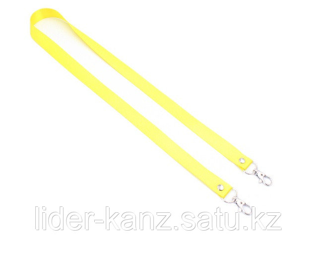 Ремешок для бейджа с двумя карабинами желтый - фото 1 - id-p60300227