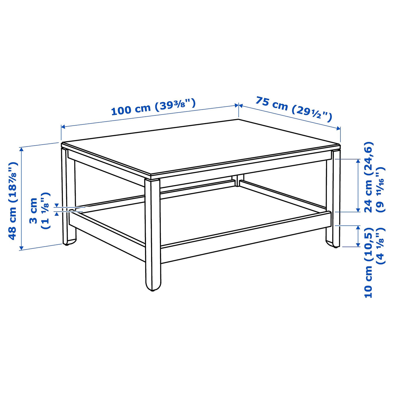 Стол журнальный ХАВСТА темно-коричневый ИКЕА, IKEA - фото 5 - id-p60338843