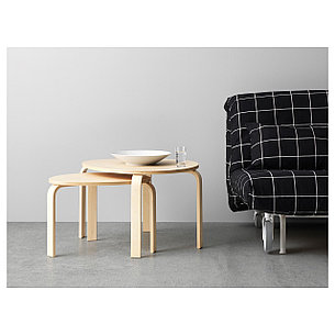 Комплект столов СВАЛЬСТА  2 шт березовый шпон ИКЕА, IKEA, фото 2