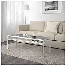 Стол журнальный /2-сторон столешница НИБОДА белый/серый ИКЕА, IKEA , фото 3