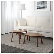 Комплект столов СТОКГОЛЬМ  2 шт. шпон грецкого ореха  ИКЕА, IKEA 