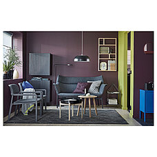 Журнальный стол ЮППЕРЛИГ темно-серый, береза ИКЕА, IKEA  , фото 3