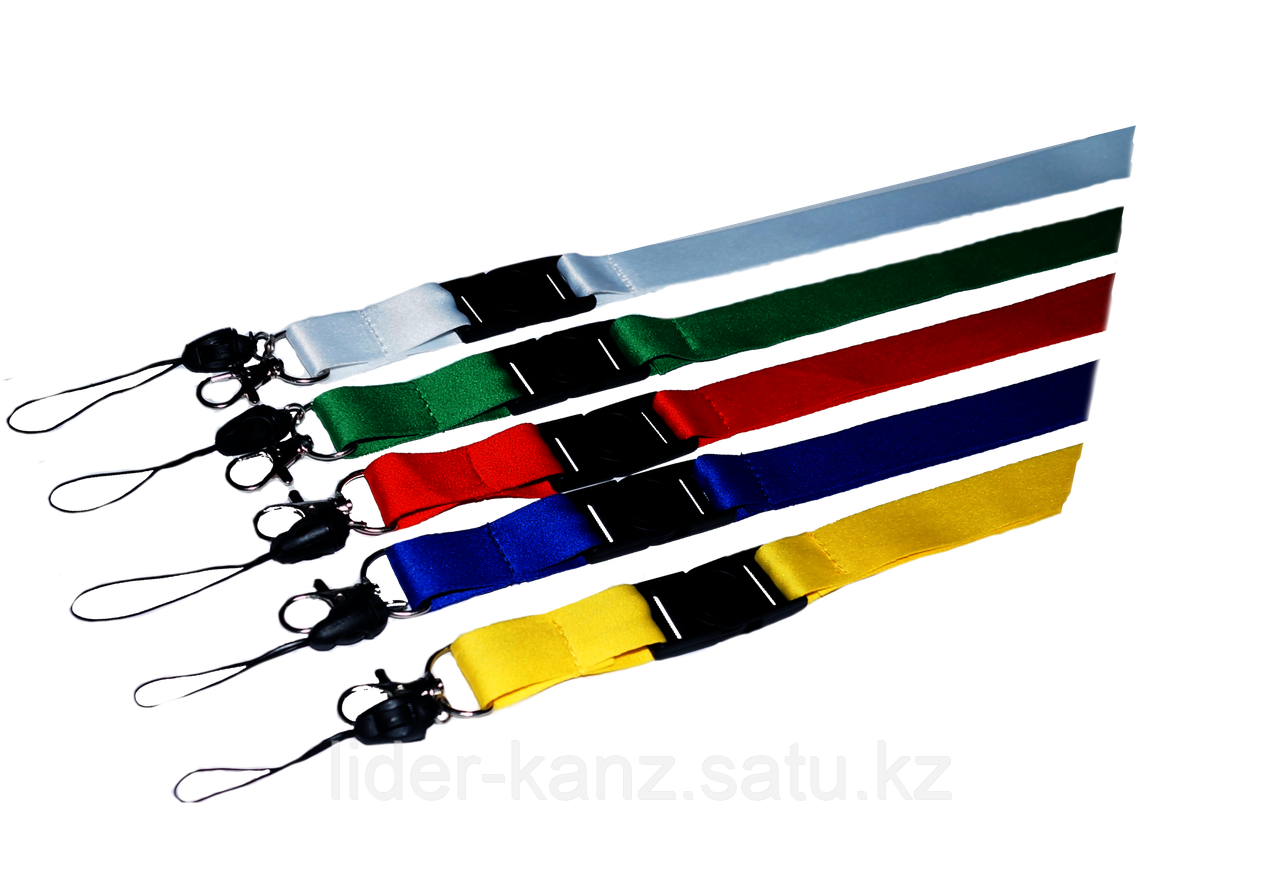 Шнурок для бейджа с пластиковым карабином черный - фото 3 - id-p60352742