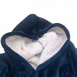 Плед-толстовка с капюшоном Huggle Hoodie Ultra Plush (Серый), фото 5