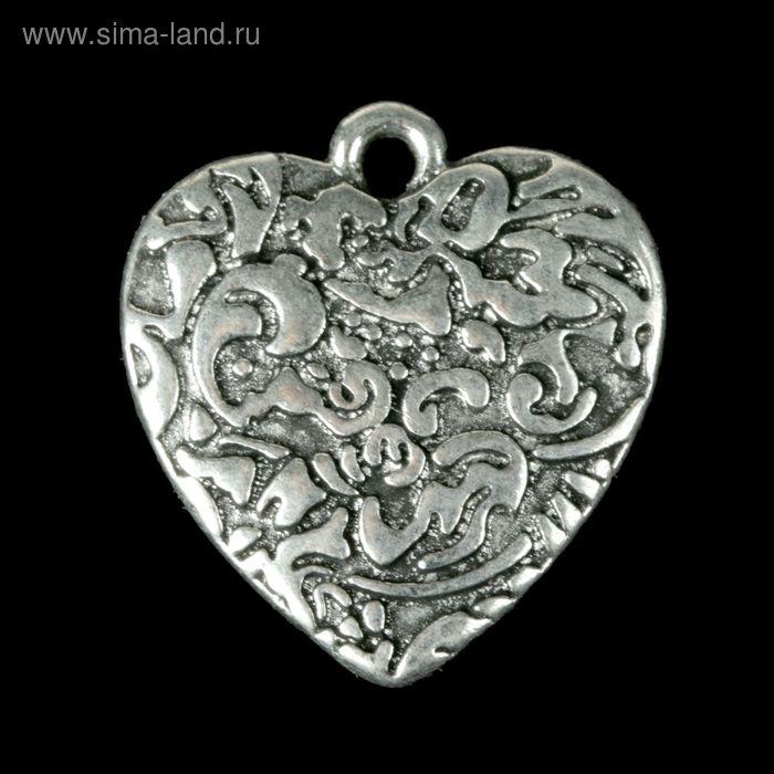 Декор металл для творчества "Сердце ажурное" (В71332) 2,1х2,2 см