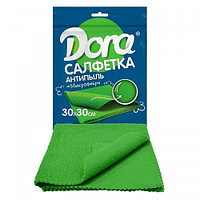 Салфетка из микрофибры Dora "Антипыль", 30х30см