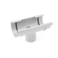 Сливная воронка желоба из ПВХ Gamrat (белый) d=125мм