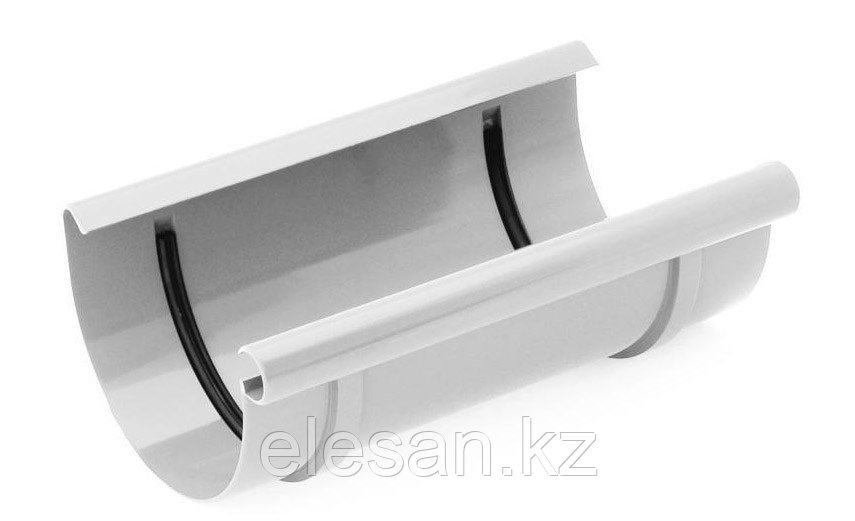 Соединитель желоба (муфта) из ПВХ Gamrat (белый) d=125мм