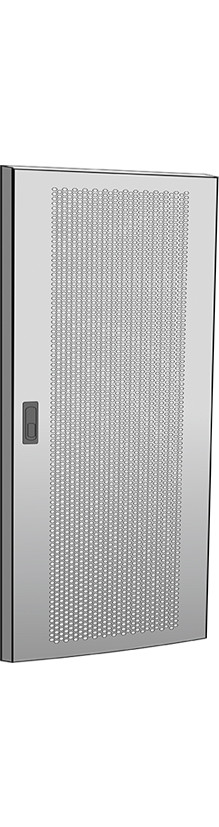 ITK Дверь перфорированная для шкафа LINEA N 28U 600 мм серая