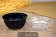 Креманка черная для десертов с крышкой «КД-117» 110*45*200 DoEco (100/1000), фото 4