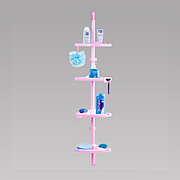 Телескопическая угловая полка в ванную "Prima Gold", код 610