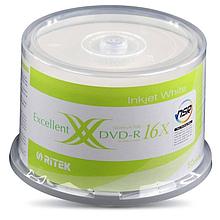 Диски для печати Ritek Inkjet White DVD-R 16X 4.7GB