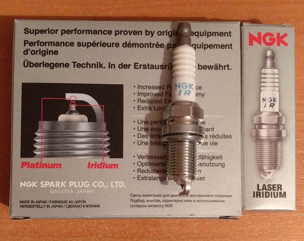 Свеча зажигания NGK IFR5J11 Iridium 7418 (09482-00549)