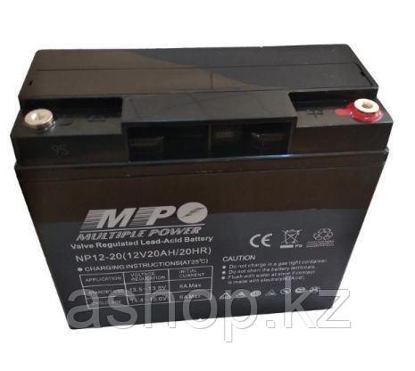 Батарея необслуживаемая (аккумулятор) Multiple Power NPD12-20 (12V 20 Ah), Емкость аккумулятора: 20 Ah, Разъем