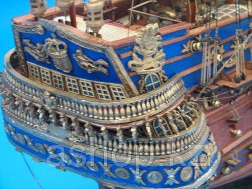 Статуэтка настольная Handcrafted Nautical Decor Корабль San Felipe, Высота: 320 мм, Материал: Полистоун, Цвет: