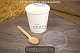 Упаковка для супов,каш,мороженного Белая с пластиковой крышкой 470мл (Eco Soup Econom 16W) DoEco (25/250), фото 5