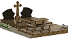 Комплекс гранитный на 2 могилы МКГ46