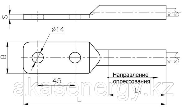 Аппаратные зажимы А2А-16Г-2, А2А-25Г-2, А2А-35Г-2, А2А-50Г-2, А2А-95Г-2, А2А-120Г-2, А2А-185Г-2, А2А-240Г-2