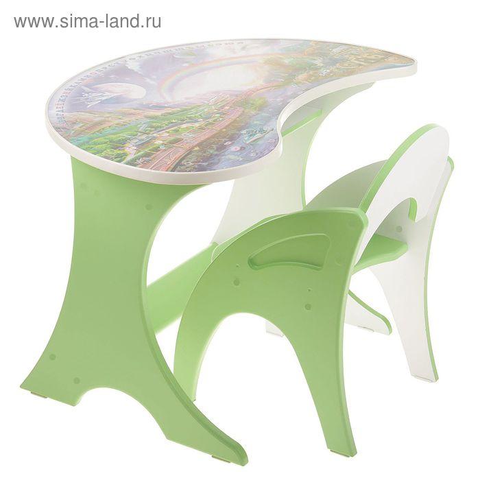 Набор мебели "Космошкола": столик, стульчик. Цвет салатовый