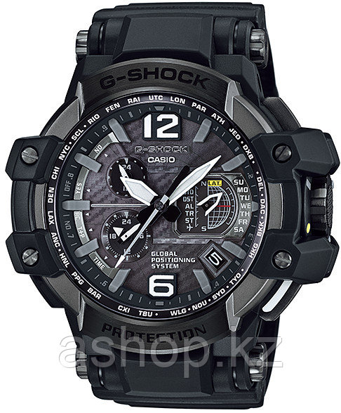 Часы электронные наручные мужские Casio G-SHOCK GPW-1000-1B, Механизм: Кварц, Браслет: Из карбона и полимерног