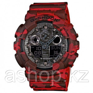 Часы электронные наручные мужские Casio G-SHOCK GA-100CM-4AER, Механизм: Кварц, Браслет: Ремешок из полимерног