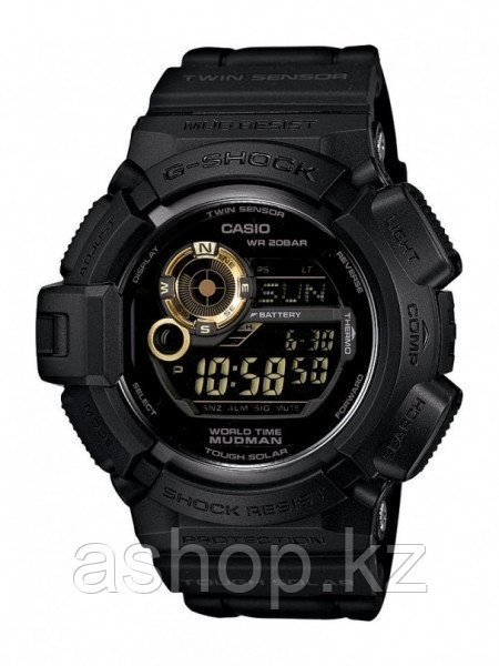 Часы электронные наручные мужские Casio G-SHOCK G-9300GB-1DR , Механизм: Кварц, Браслет: Ремешок из полимерног