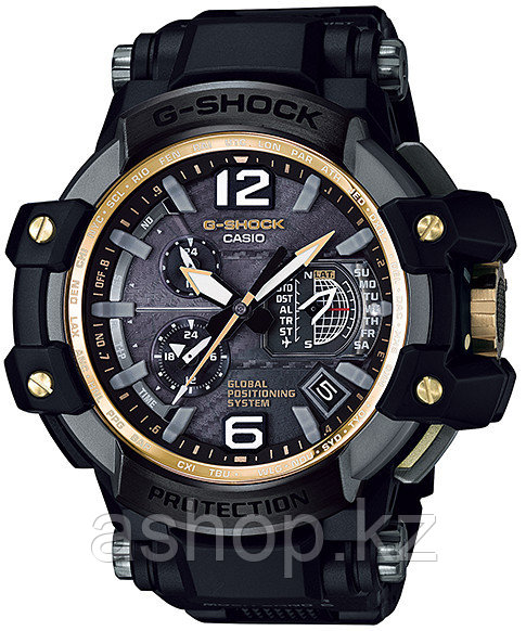 Часы электронные наручные мужские Casio G-SHOCK GPW-1000FC-1A9, Механизм: Кварц, Браслет: Из карбона и полимер