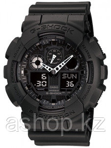 Часы электронные наручные мужские Casio G-SHOCK GA-100-1A1DR, Механизм: Кварц, Браслет: Ремешок из полимерного