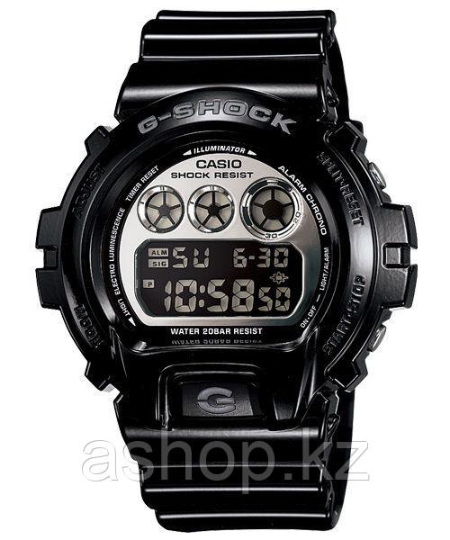 Часы электронные наручные мужские Casio G-SHOCK DW-6900NB-1DR, Механизм: Кварц, Браслет: Ремешок из полимерног