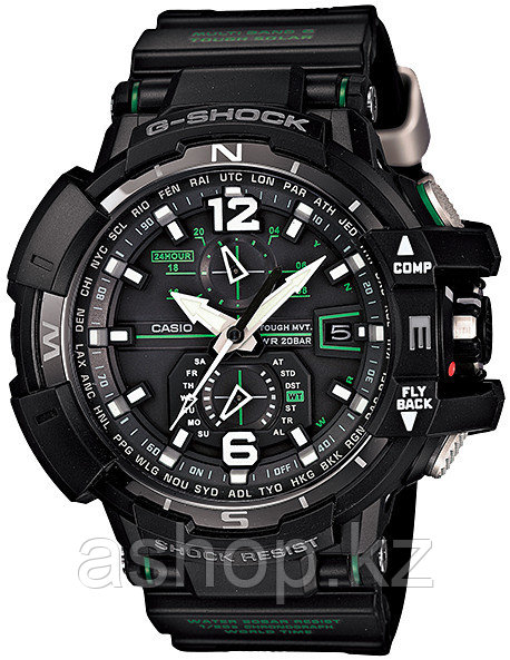 Часы электронные наручные мужские Casio G-SHOCK GW-A1100-1A3, Механизм: Кварц, Браслет: Ремешок из полимерного