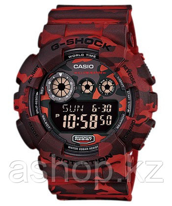Часы электронные наручные мужские Casio G-SHOCK GD-120CM-4DR, Механизм: Кварц, Браслет: Ремешок из полимерного